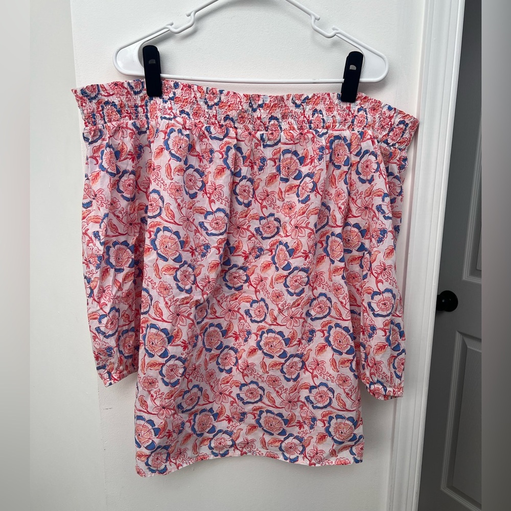Vineyard Vines Women’s Off The Shoulder Top Floral Design Size XL